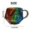 Rainbow D20 Dice Mug Polyhedral Dice Coffee Cup With Handle Game Mug For Rpg Lovers Game Night Mugs Gift For Fantasy Lovers