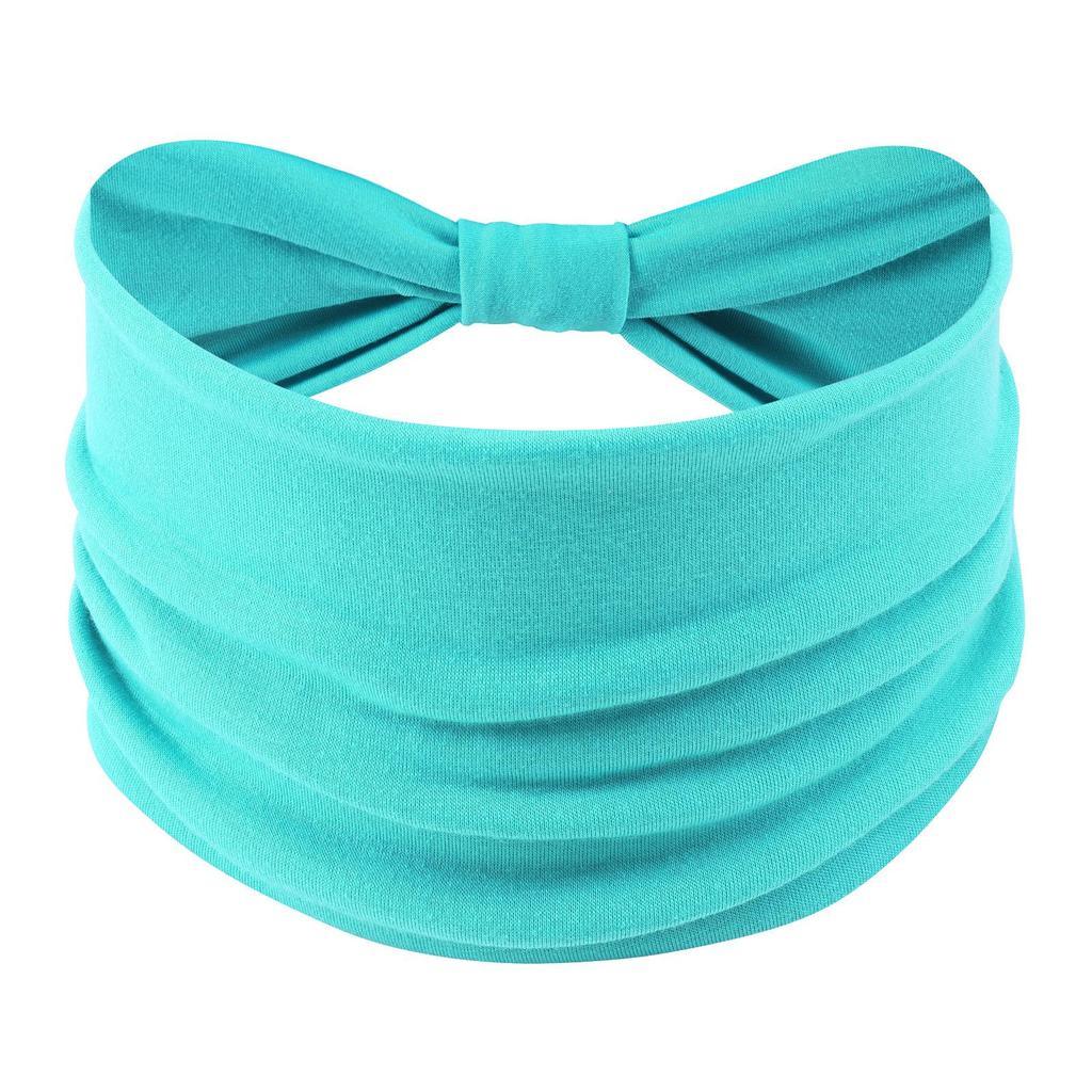 Cross-Border Women's Cotton Yoga Headband - Elastic, Sweat-Absorbing, Fashionable