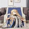 game Wuthering Waves Cartethyia Flannel soft warm plush blanket for sofa living room pet hogar bedroom gift home Car portable