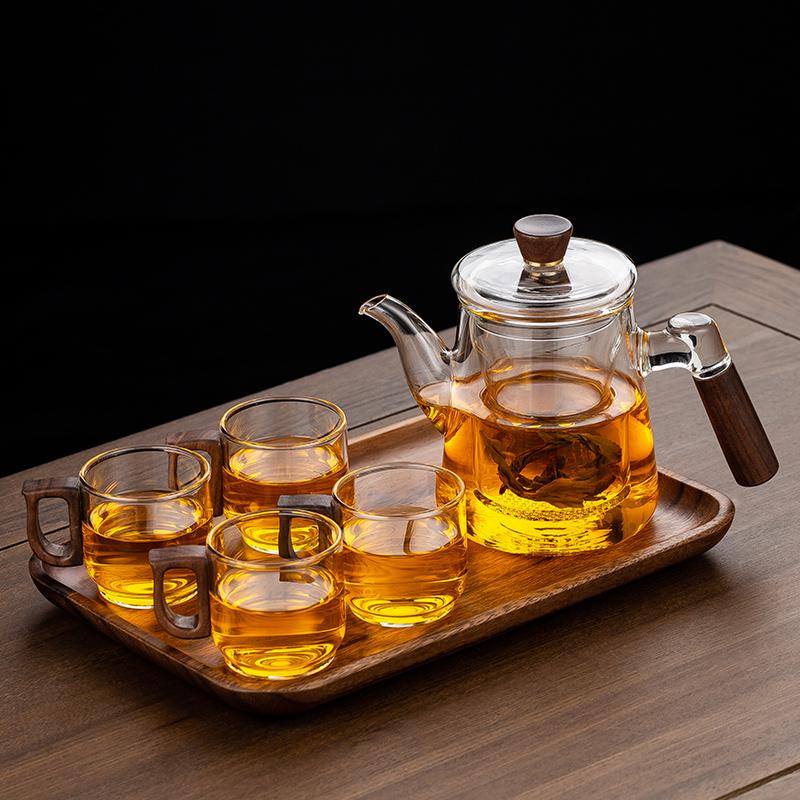 2025 Thickened Glass Tea Infuser Pot - Heat-Resistant Tea Brewer with Water Separation for Home or Office