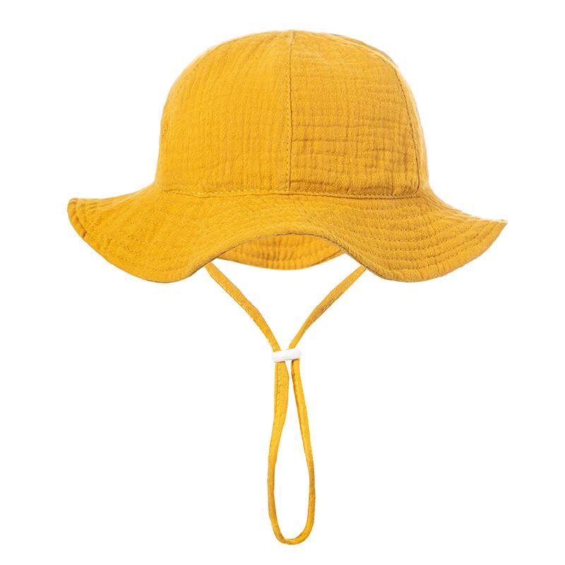 Baby Cotton Bucket Hat  Children Sunscreen Outdoor Caps Boys Girls Print Hat Unisex Beach Fishing Hat