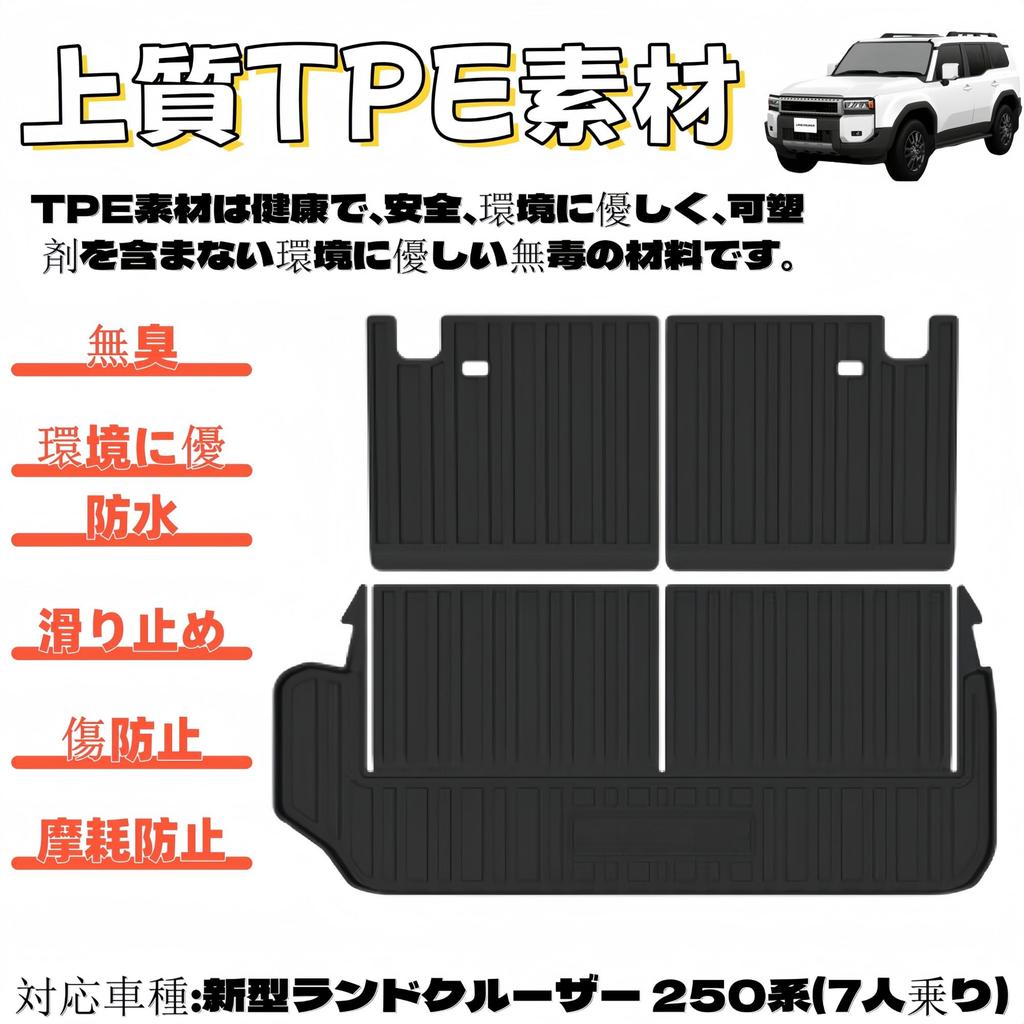 TatkDIY Applicable to New Land Cruiser 250 Series Land Cruiser LC250 Custom Parts Accessories 3D Luggage Mat 3D Luggage Tray Seat Bag Mat Car
