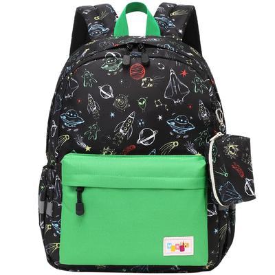 Mygreen Backpack for Kids, Boys, A4 Size, Lightweight, Kindergarten, Preschool, and School Entrance, Spaceship Pattern