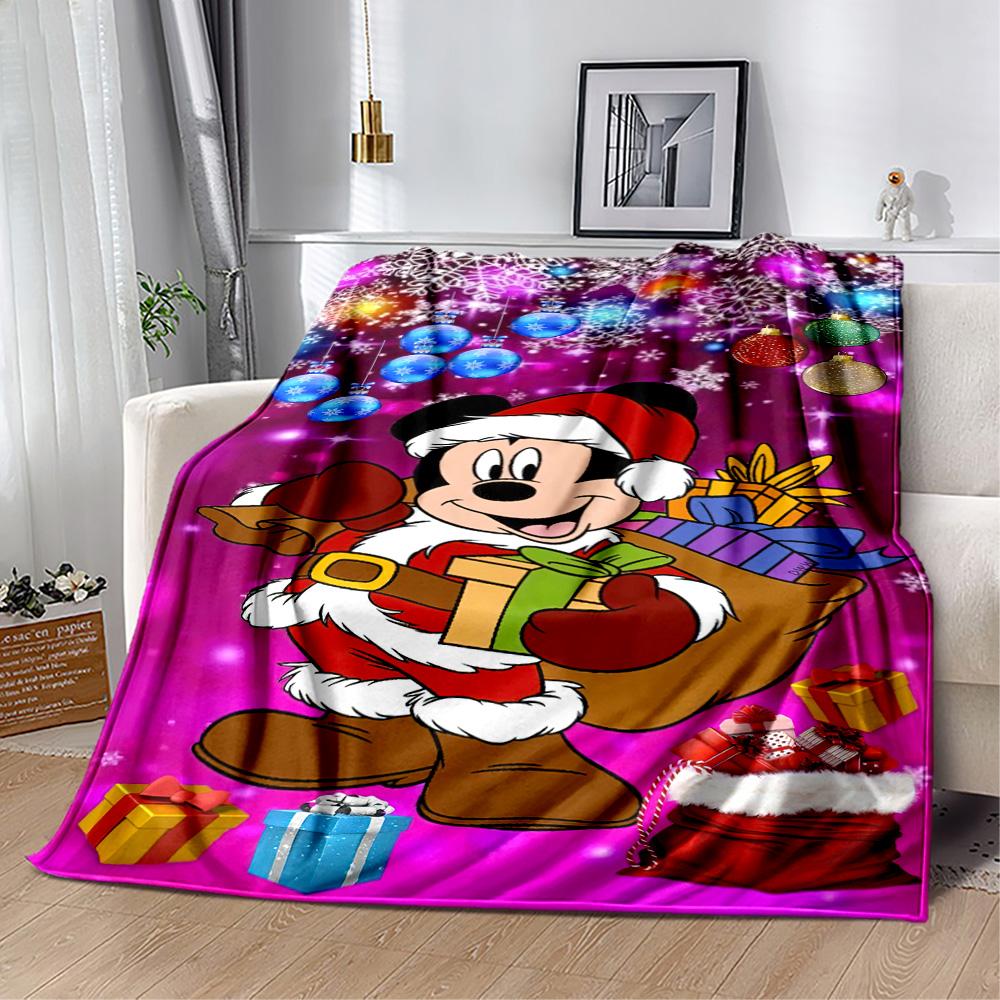 Christmas Mickey Mouse Blanket Gift Blanket Warmthful Decor Suitable for Sofa Couch Office Bed Picnics Design Gifts Friends Y15
