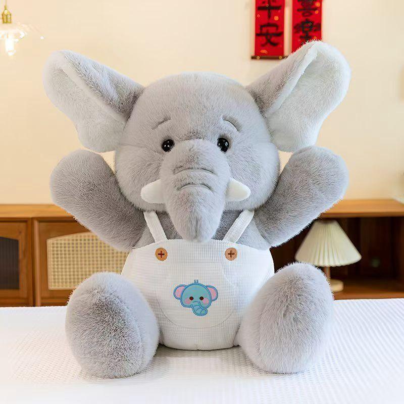 23cm New Style Backpack Elephant Plush Toy Small Decorative Animal Elephant Doll Birthday And Christmas Gift For Children