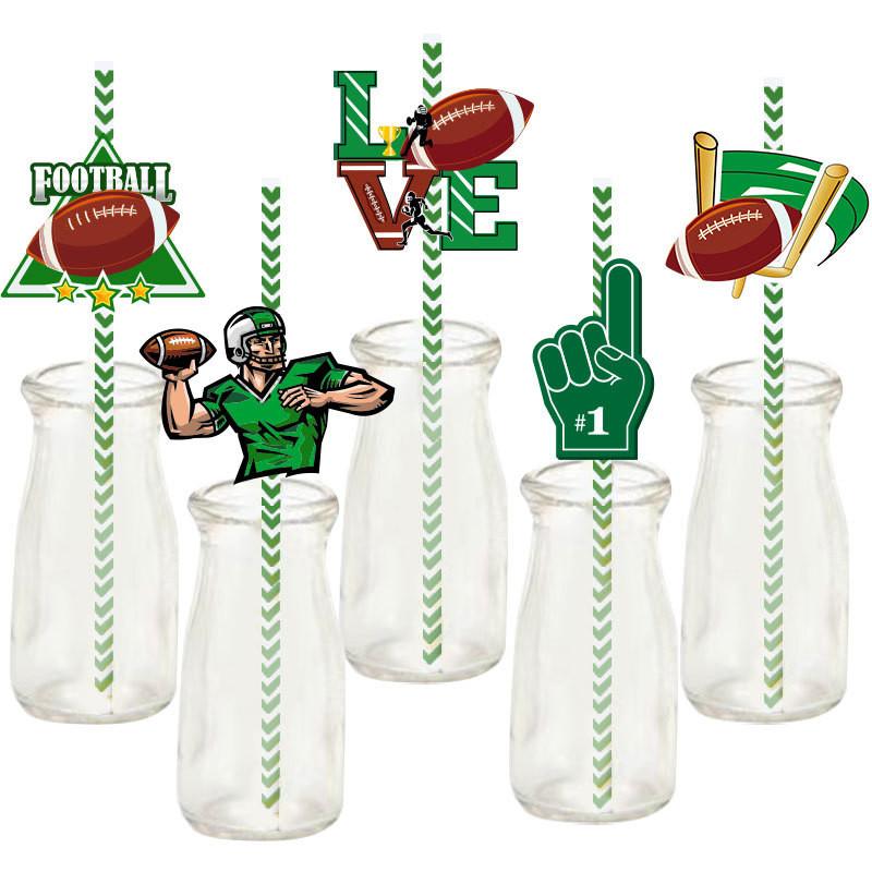 Sports Theme Disposable Straws For Festive Drinking Experience