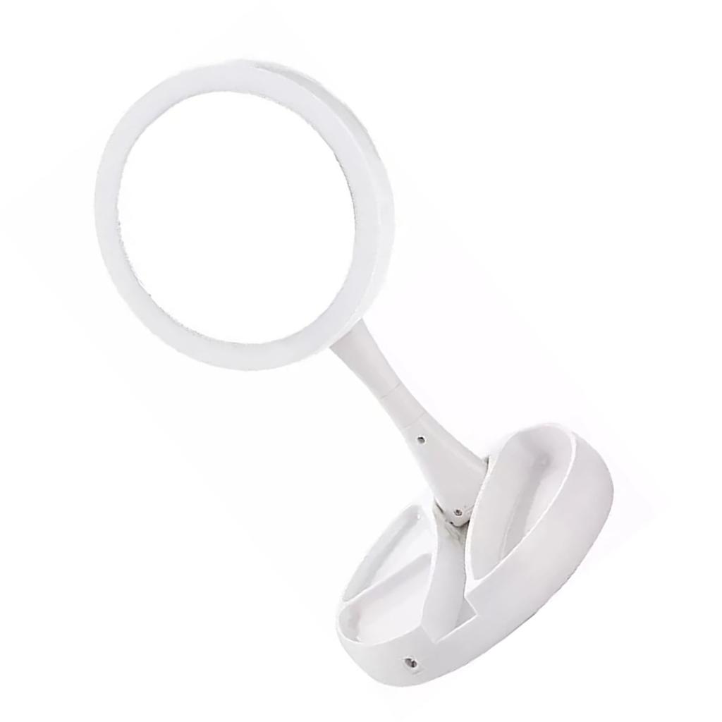 Foldable Makeup Mirror Round Vanity Mirror With LED Light 10X Magnification Beauty Mirror USB