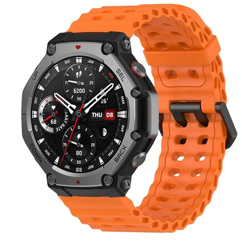 Breathable Silicone Band For Huami Amazfit T-Rex 3 2 1 T-Rex 3Pro 44mm 48mm T-Rex Ultra Colorful Strap Sport Watchband Belt
