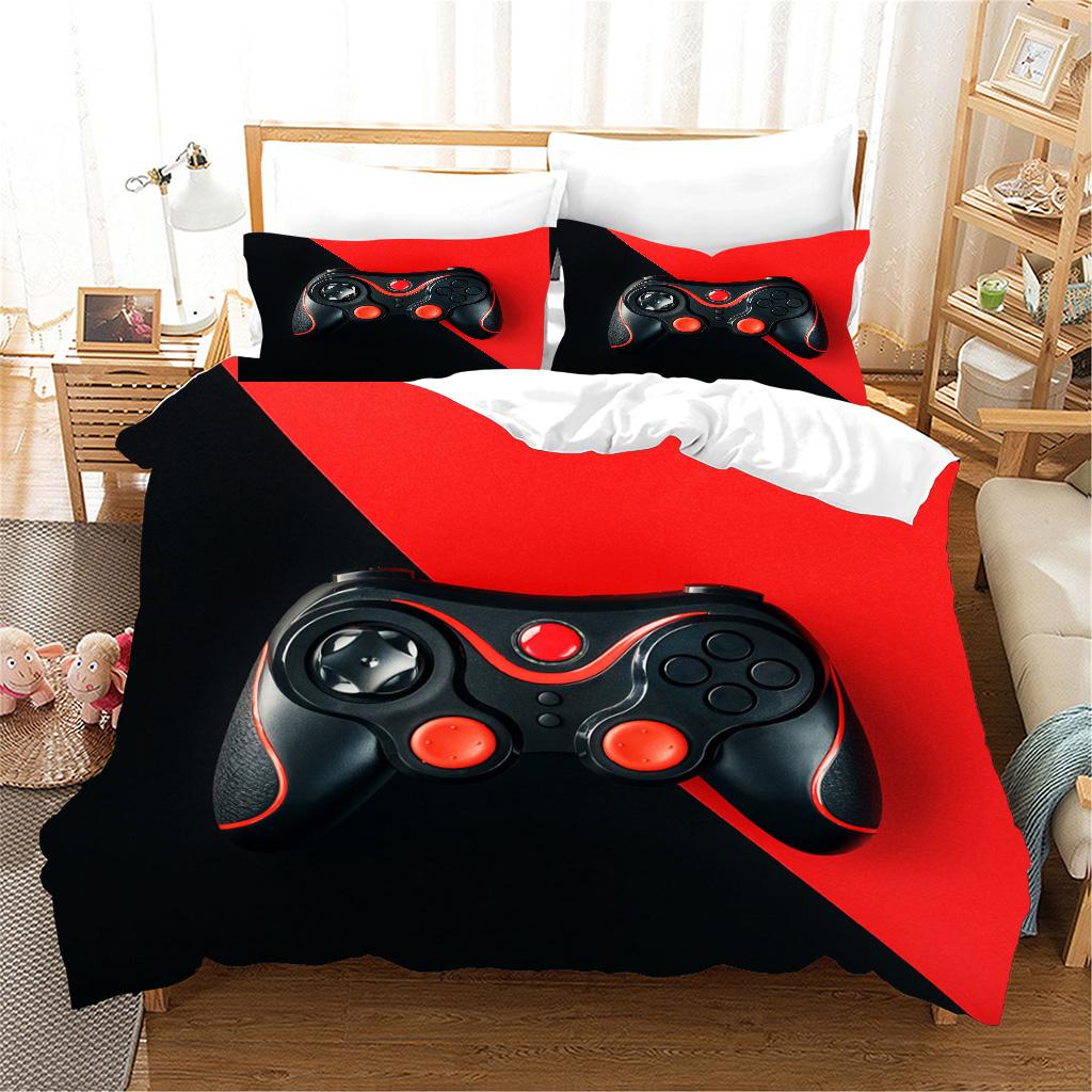 , Game - Theme Thre - Piece Extra - Large Beding Soft with Soft Fabric Duvet Cover Set Soft Nice Warm Durable