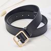 Vintage Fine Black Ladies Belt Men'S Decorative Jeans Belt Practical Student Belt Trend
