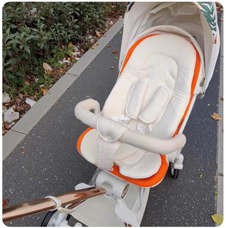Strollers Seat Insert 5PCS Cotton Polyester Blend Double Sided Summer Winter Use Easy To Clean Secure with Pillow