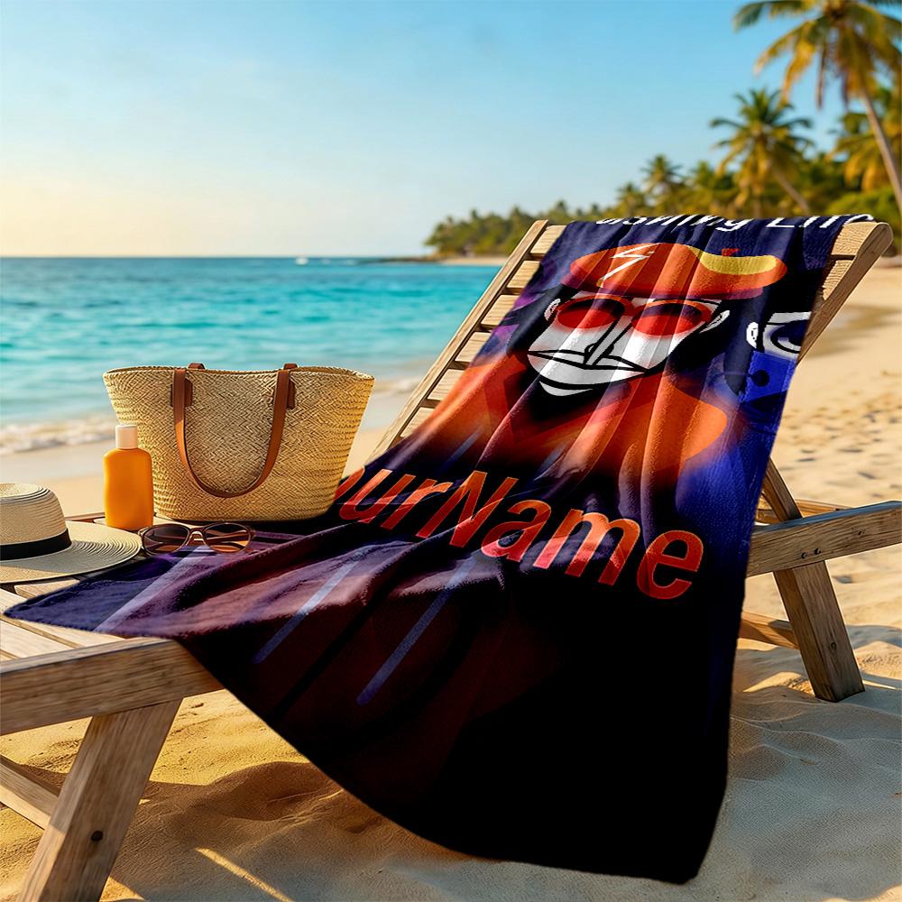 Incredibox Customize Text Beach Towel Super Soft & Absorbent Perfect for Traveling Yoga Camping and Swimming