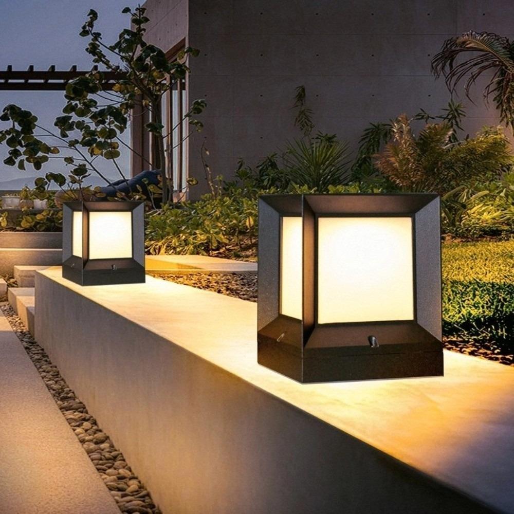 Modern E27 Led Outdoor Post Light Column Pier Enclosure Fixture Column Lights 220V IP54 Waterproof Electric Cap Lights Fence