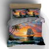 Sailing Ship Sunset. Bedding Duvet Cover Sets Duvet Covers Pillowcases Gifts (1 * Duvet Cover 2 * Pillowcases, Without Duvet Insert)