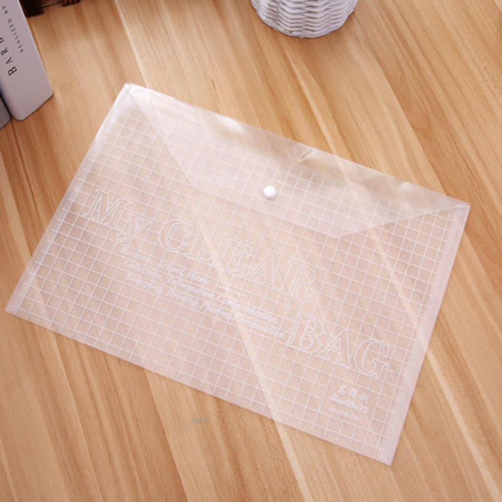 1/5/10 A4 PVC Plastic Document Bag Paper Office Supplies Clear File Folder Bags