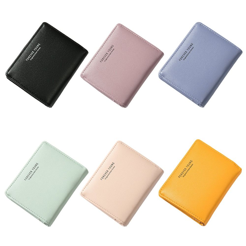 

Student Forever Young PU Leather Small Purse Dompet Coin Bag Short Wallets