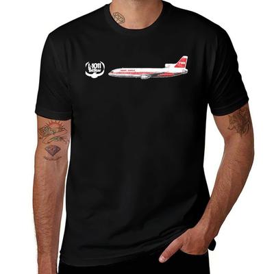 TWA L-1011 Tristar Airliner T-Shirt Man T Shirt Heavy Cotton Man T Shirt Designer T-Shirt