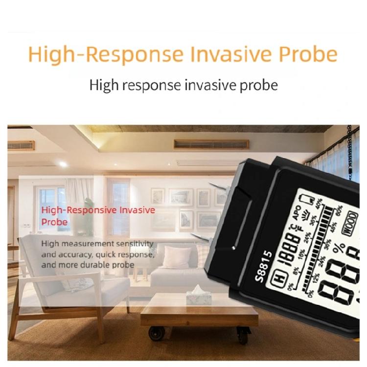High Accuracy Wood Moisture Meter With LCD Digital Display Portable ABS Body For Construction Projects Home Renovators