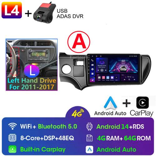 Car Radio For Toyota Aqua Prius C 2011-2017 Multimedia Automotive Autoradio Carplay Android Auto Wireless Video Car GPS WIFI