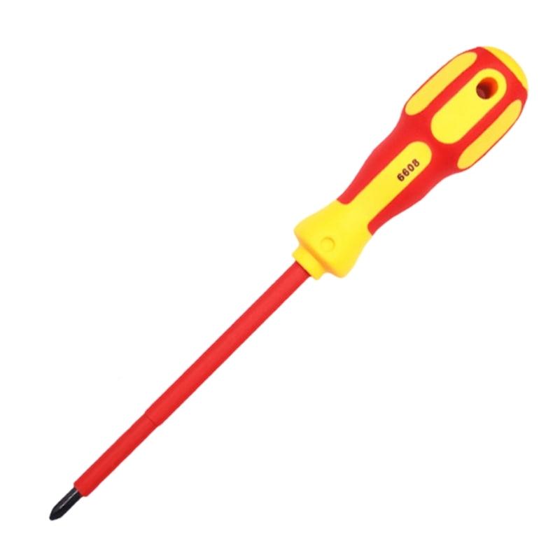 Strong Carbon Steel Insulated Screwdriver Created For Prolonged Service In Electrical And Home Improvement Projects