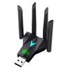 USB WiFi Adapter Dualband 1200Mbps Drahtlose Netzwerkkarte 2,4GHz 5GHz WiFi Dongle mit 4 Externen Antennen für Desktop Laptop PC Windows Mac