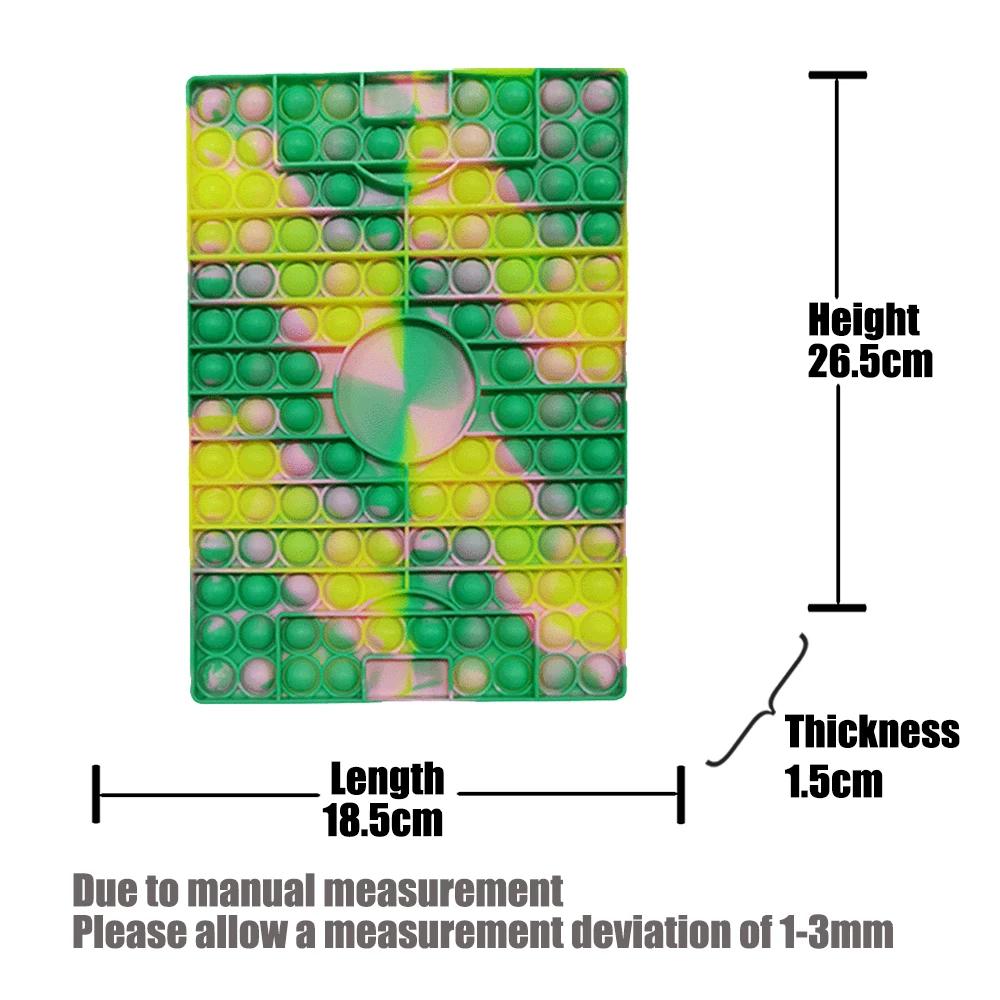 Non-Toxic Big Size 20Cm Rainbow Square Push Bubble Fidget Toys Children Adult Stress Relief Toy Antistress Squeeze Gift 20Cm 30Cm Xxl