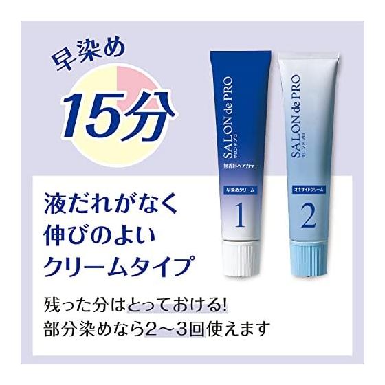 Salon De Pro Gray Hair Dye Unscented Hair Color Quick Dye Cream 7 Deep Dark Brown [Quasi-drug]