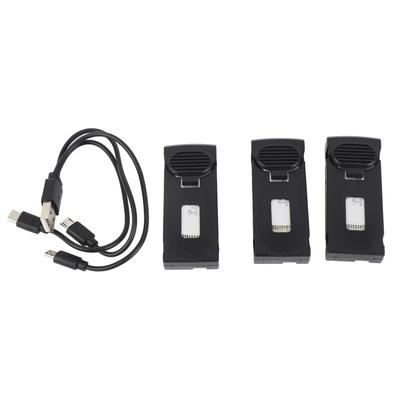 3 Stück Drohnen-Akkupack 1800mAh 3,7V Lithium-Set Ersatz mit Ladekabel für 811 Fernbedienung