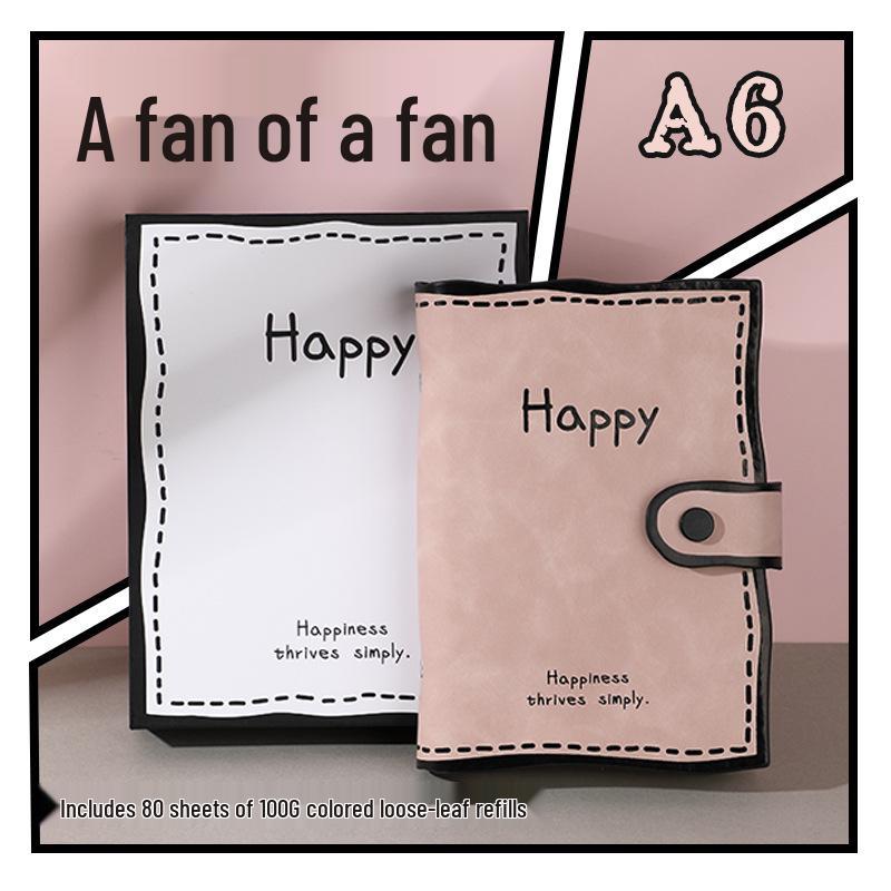 Kajie A6 Comic Style Loose-Leaf Binder with Thick Replaceable Pages and Custom Logo Printing - Simple Diary