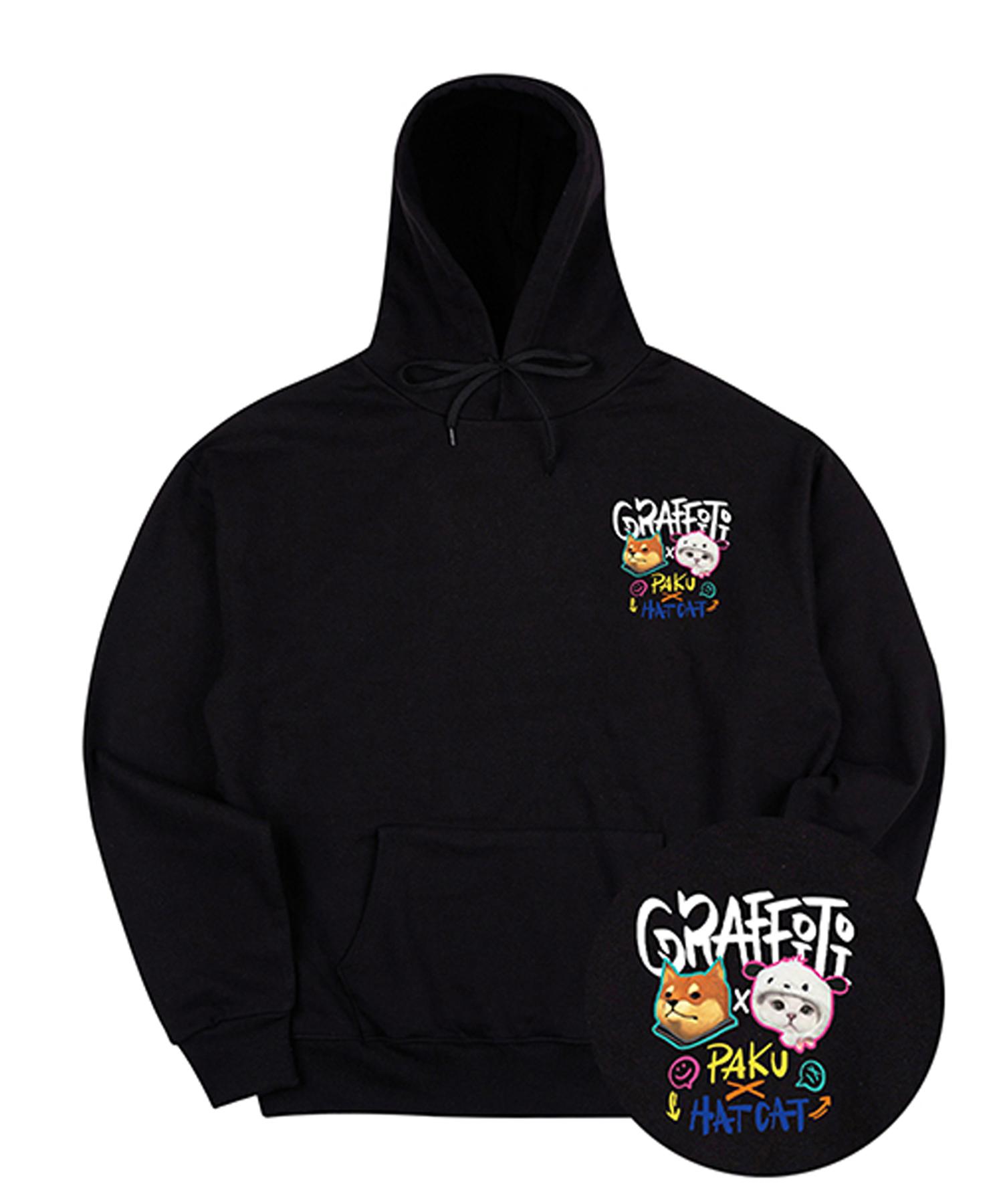 Cream Soda Lab [Double Jd] Paku X Hatcat Hoodie Black L