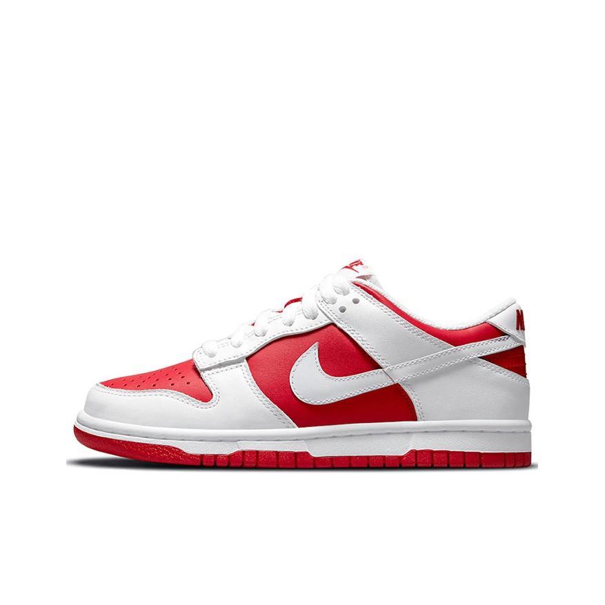 Nike Dunk Low GS Championship Red Kids Sneakers University-Red White Total-Orange CW1590-600