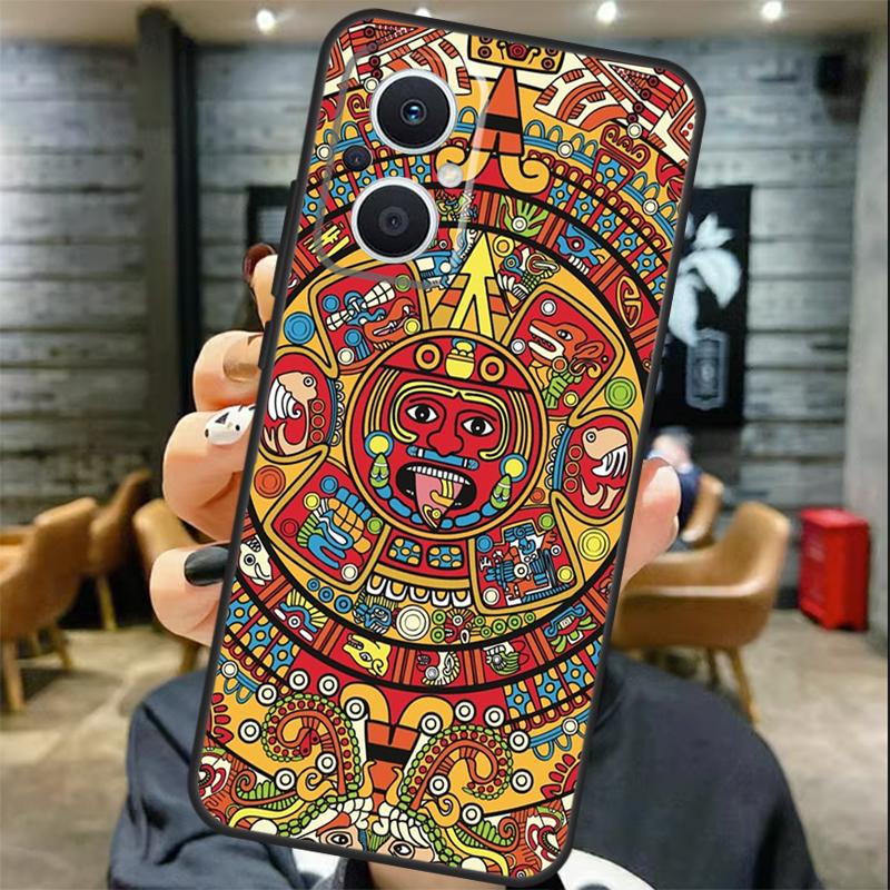 Mayan Calendar Case For OPPO Reno 11 11F 13 12 F 8T 7 8 10 Pro OPPO Find X8 X6 Pro X3 X5 Lite Cover Coque