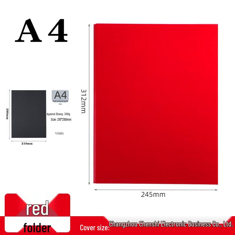 Chenshi Leather A4 Business Notebook & 4-Hole File Folder with Logo