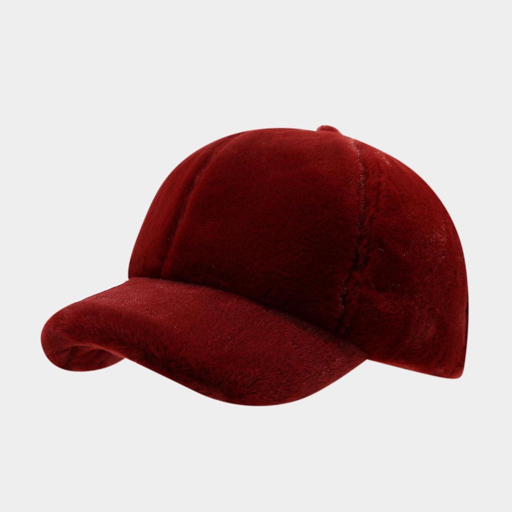 Winter Hats For Women Men Unisex Casual Plush Faux Fur Baseball Cap Solid Color Keep Warm Adjustable Dad Hat New Snapback