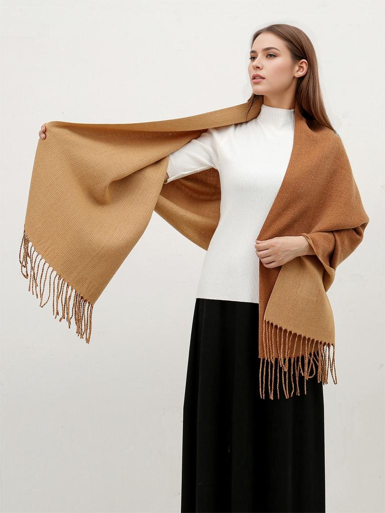 New Winter Cashmere Scarf For Women Long Warm Cashmere Shawl Hijab Wrap Female Solid Pashmina Bandana Head Scarf Bufanda