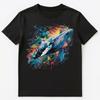 Colorful Paint Splash Big Whale Art Graphic Unisex T-Shirt