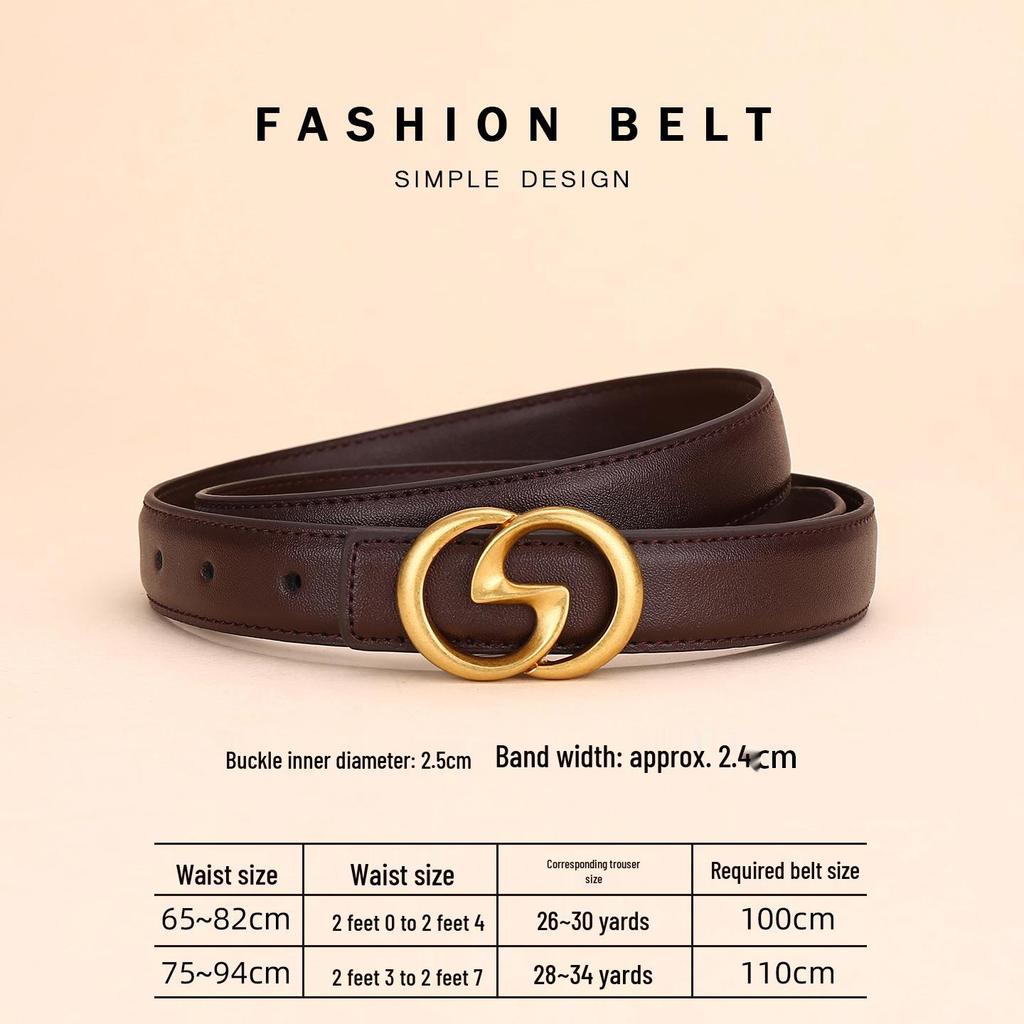 Women's Angola Red Genuine Leather Waist Belt - Fashionable, Versatile, and High-End Cowhide Accessory for Suits and Coats