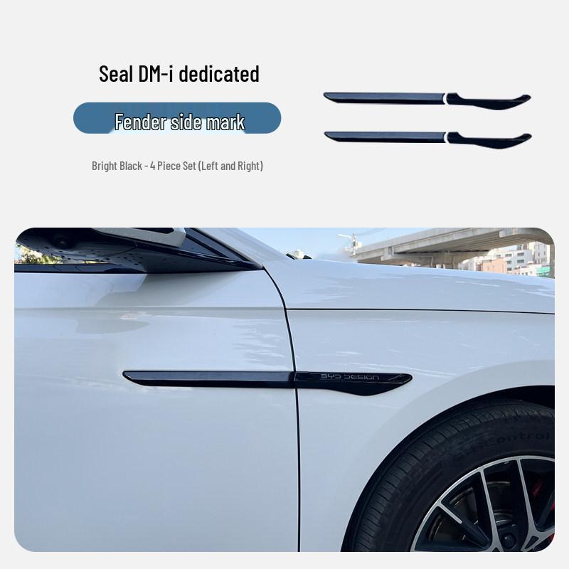 BYD Seal Fender Emblem Blackout Sticker: Car Body Decorative Cover