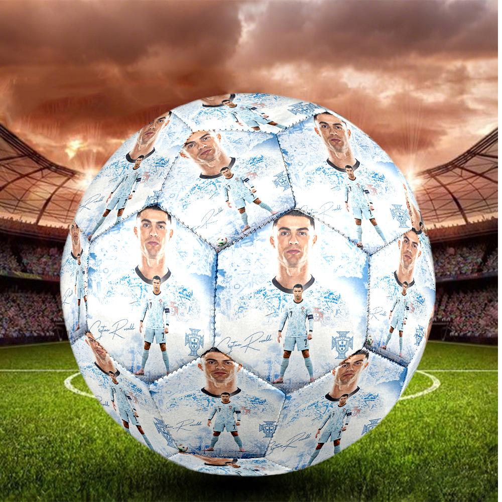 Cristiano Ronaldo Taglia 5 Pallone da Calcio Pallone da Calcio ad Alta Elasticità Per Competizione All'aperto Allenamento Quotidiano Gioco