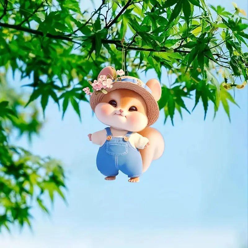 Cartoon Acrylic Charming Cat Pendant For Stylish Car Interior Decoration