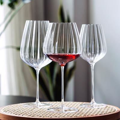 Pahar de cristal cu ondulare transparentă, pahar de lux pentru uz casnic, petrecere, pahare de șampanie, pahar de vin roșu, pahar de nuntă, cadouri de Crăciun