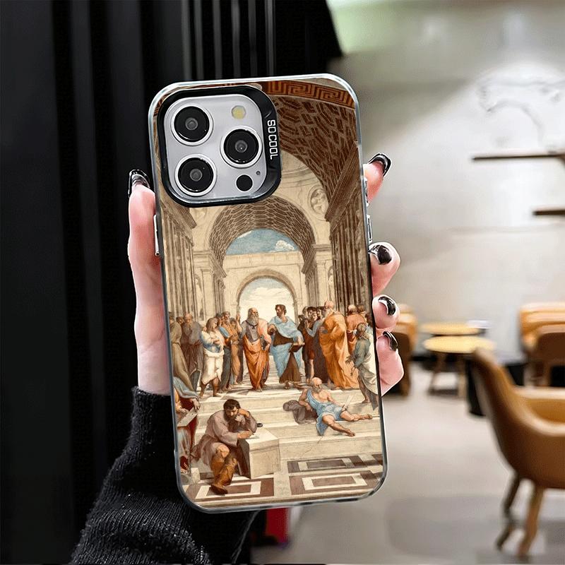 Renaissance Ästhetik Kunst Malerei Weiche Handyhülle für iPhone 15 16 17 Pro Max 17Air 16E 14 Plus 13 12 Mini Stoßfeste Hülle Ba