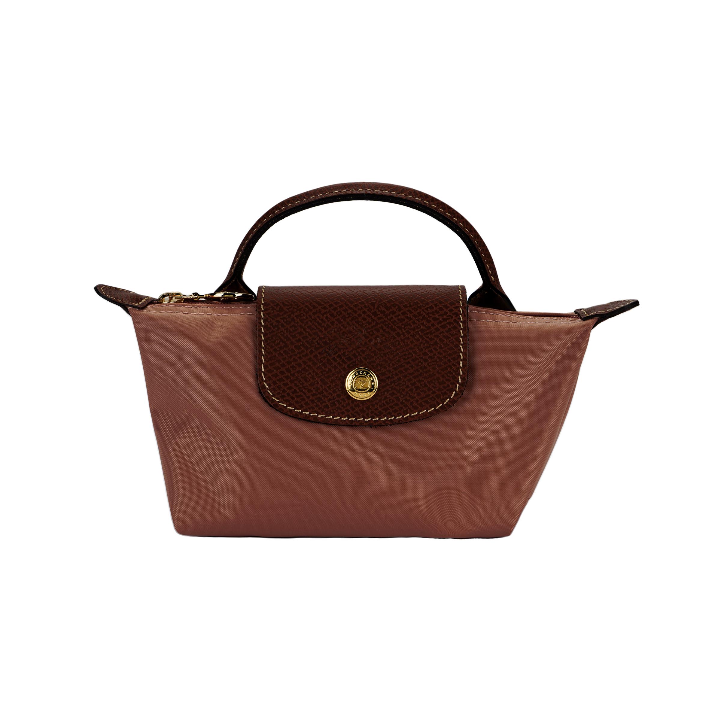 Longchamp Le Pliage 17 Brand Logo Zipper Closure Nylon Dumpling Tote Bag Women tote bags Tea-Pink 34175089P96 Basic Set (Bag)