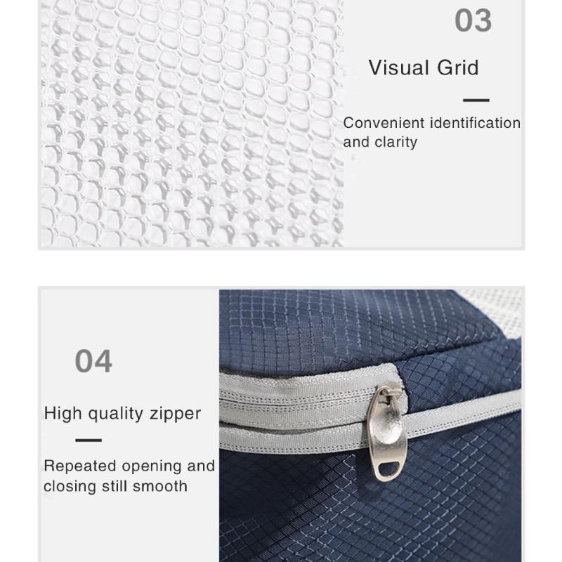 4 Set Travel Packing Cubes Compression Packing Cubes for Suitcase Luggage Cubes Suitcase Organizer Bags Travel Essential