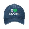 I Love Excel  Casual Baseball Cap Hats Visor Protection Snapback Cotton tops gorras