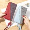 Women's Long Zipper Wallet: Korean Style Patchwork with Tassel & Rivet Phone Bag