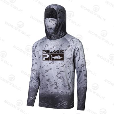 PELAGIC Outdoor UV Protection Light and Thin Ice Silk Sunscreen Suit Face Mask Cycling Hooded Scarf Luya Fishing Suit