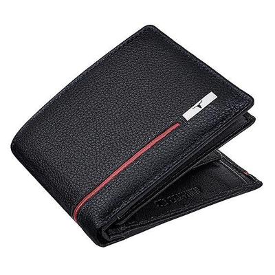 Stag Black/Red Leather Wallet for Men