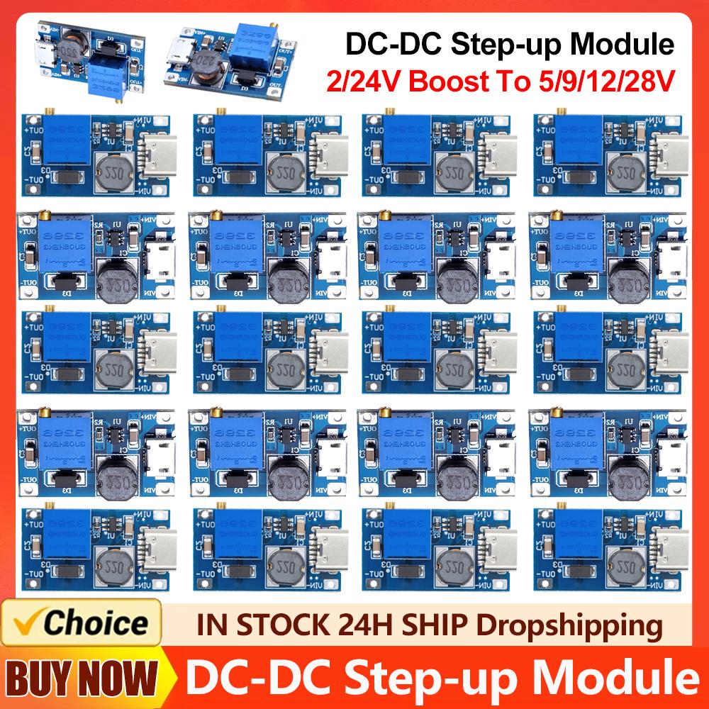 

DC-DC Step-up Module Power Supply Module Adjustable Boost Module DC Voltage Regulator MAX Output 28V 2A
