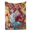 Lightweight Anime Fleece Fashion Blanket - Portable Flannel Throw for Travel, Office, Nap - Soft & Comfortable